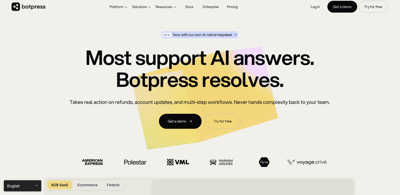 Botpress home page