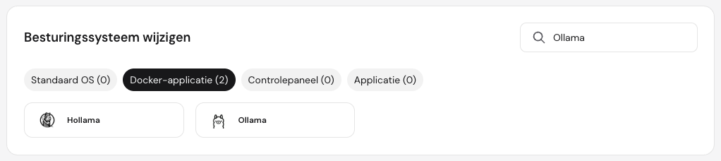 Hostinger biedt een kant-en-klare sjabloon aan voor het installeren van Ollama op je Ubuntu-gebaseerde VPS
