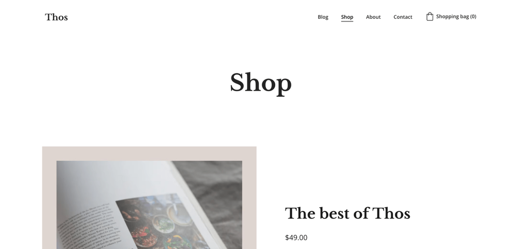 Beispiel eines Onlineshops