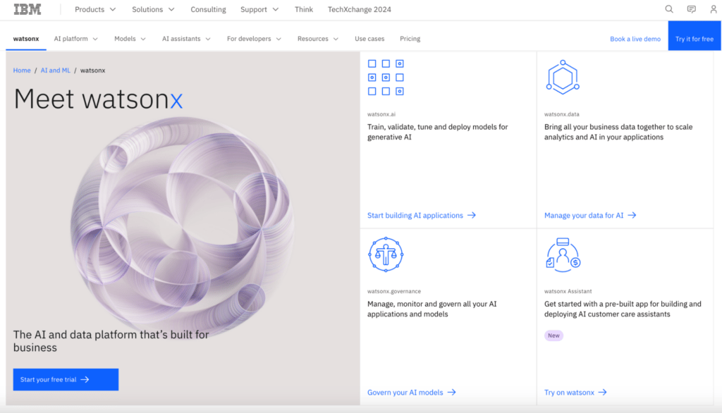 IBM Watsonx-Homepage