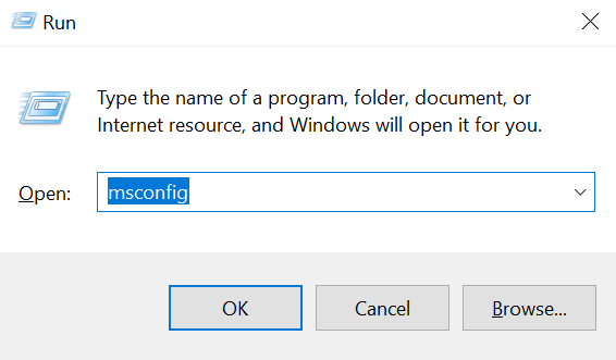 jalankan msconfig
