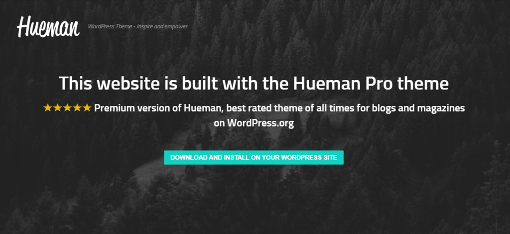 hueman-wp-blog page web capture d'écran pour le thème de blog hueman