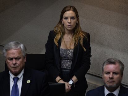 Camila Flores durante una sesión en el Congreso Nacional en Valparaíso, Chile, el 7 de abril de 2026.