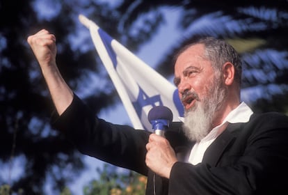 Meir Kahane, durante un discurso en 1990 en la localidad israelí de Rishón Le Zion.