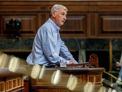 El diputado de EH Bildu Oskar Matute, este martes, en el Congreso.