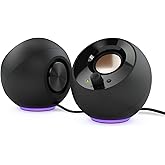 Creative Pebble SE Minimalist 2.0 USB-C Powered PC Speakers with RGB Lighting​, 3.5 mm AUX-in, Up to 4.4W RMS Power for Compu