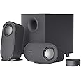 Logitech Z407 Bluetooth Computer Speakers with Subwoofer and Wireless Control, Immersive Sound, Premium Audio with Multiple I