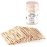 340 PCS Bamboo Toothpicks 3.5 inch, Ornate Kokeshi Style Tooth Picks, Round Long Toothpick wood, Large Wooden Toothpicks, Sma