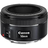 Canon EF 50mm f/1.8 STM Lens, Black, Compatible with Canon EOS DSLR Cameras