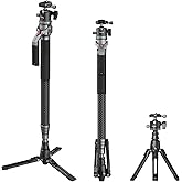 SmallRig 166.5cm / 65.6" Carbon Fiber Monopod for Camera, Compact Camera Monopod with One-Touch Height Adjustment, Max. 5kg P
