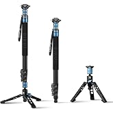 SIRUI 75.8" Monopod with Feet, Professional Aluminum Travel Monopod for Cameras with Quick Release Plate, Max Load 33lbs, Com