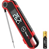 TempPro TP620 Instant Read Meat Thermometer Digital, Cooking Thermometer with Large Auto-Rotating LCD Display, Waterproof Foo