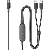 Anker USB C Cable,4 ft 2-in-1 USB C to USB C Cable 140W Max,Fast Charging for iPhone 16/16 Pro/16 Pro Max/16 Plus/15 Series,G
