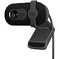 Logitech Brio 101 Full HD 1080p Webcam Made for Meetings and Works for Streaming — Auto-Light Balance, Built-in Mic, Privacy 