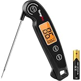 TempPro TP605 Instant Read Meat Thermometer for Cooking, Waterproof Digital Food Thermometer with Large Backlit LCD, Kitchen