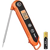 TempPro Digital Instant Read Meat Thermometer for Grilling, Waterproof Food Thermometer with Calibration Backlight Baking Bre