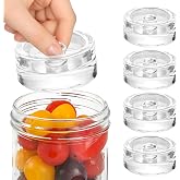 Xileanalee Fermentation Weight Glass 4 Pack for Wide Mouth Mason Jar-Easy Grip Handle Fermenting Weights for Pickling -7Oz 2.