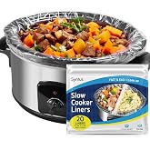 Syntus Crock Pot Liners, 20 Count 13" x 21" Large Size Slow Cooker Liners Fits 3-8 Quart Pots, Disposable Cooking Bags Suitab