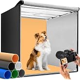 DUCLUS Light Box Photography, 32×32inch Professional Photo Studio Booth Photobox, Portable 210 LED Lightbox Shooting Tent Fol