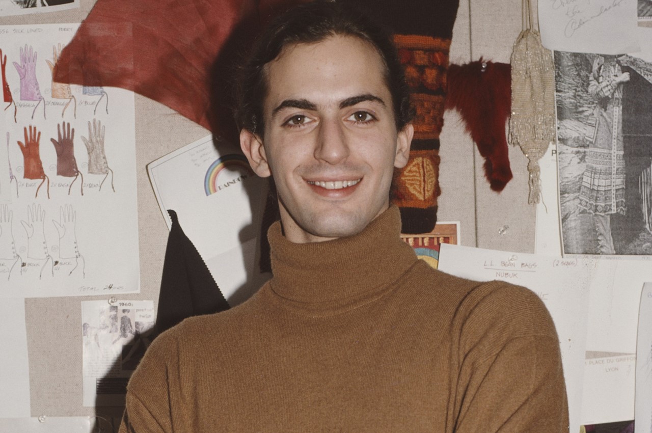 Fashion designer Marc Jacobs in his new office, January 1989