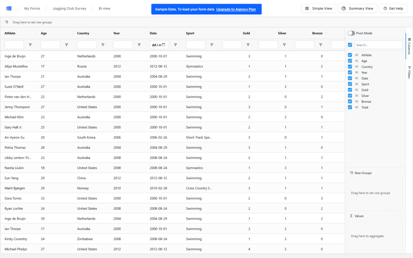 MakeForms, our pick for the best survey app for analytics views