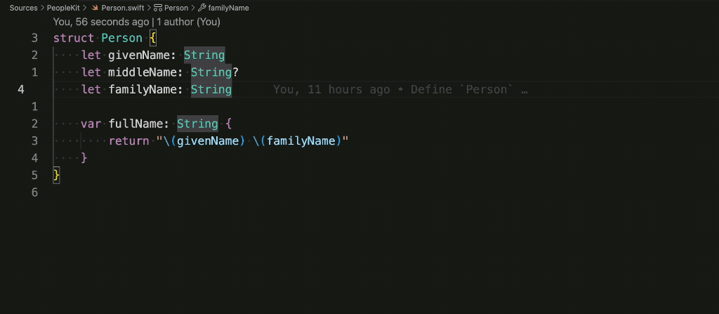 GitHub Copilot in VS Code suggesting a full init implementation in response to the developer typing init.