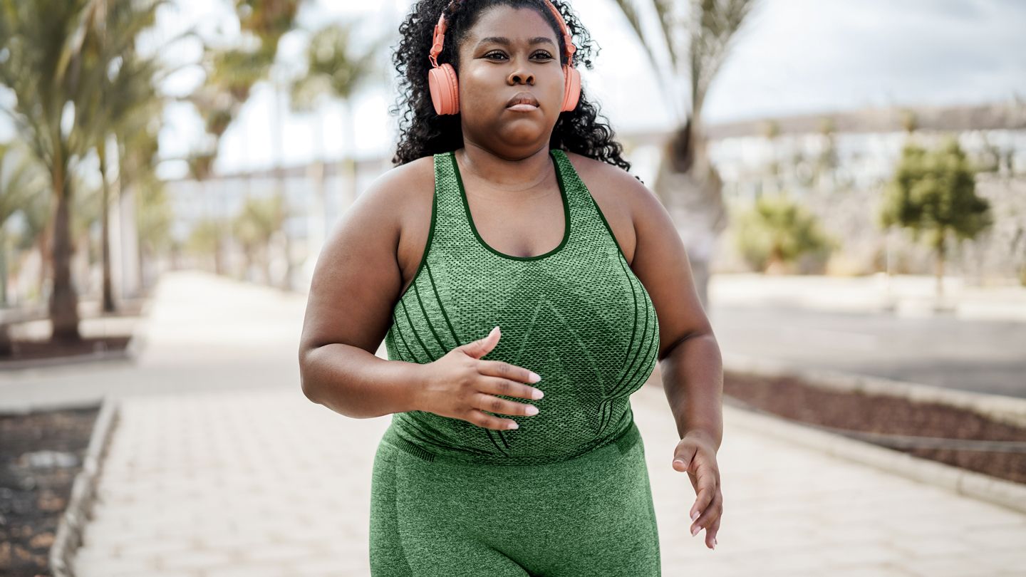 woman jogging outdoors