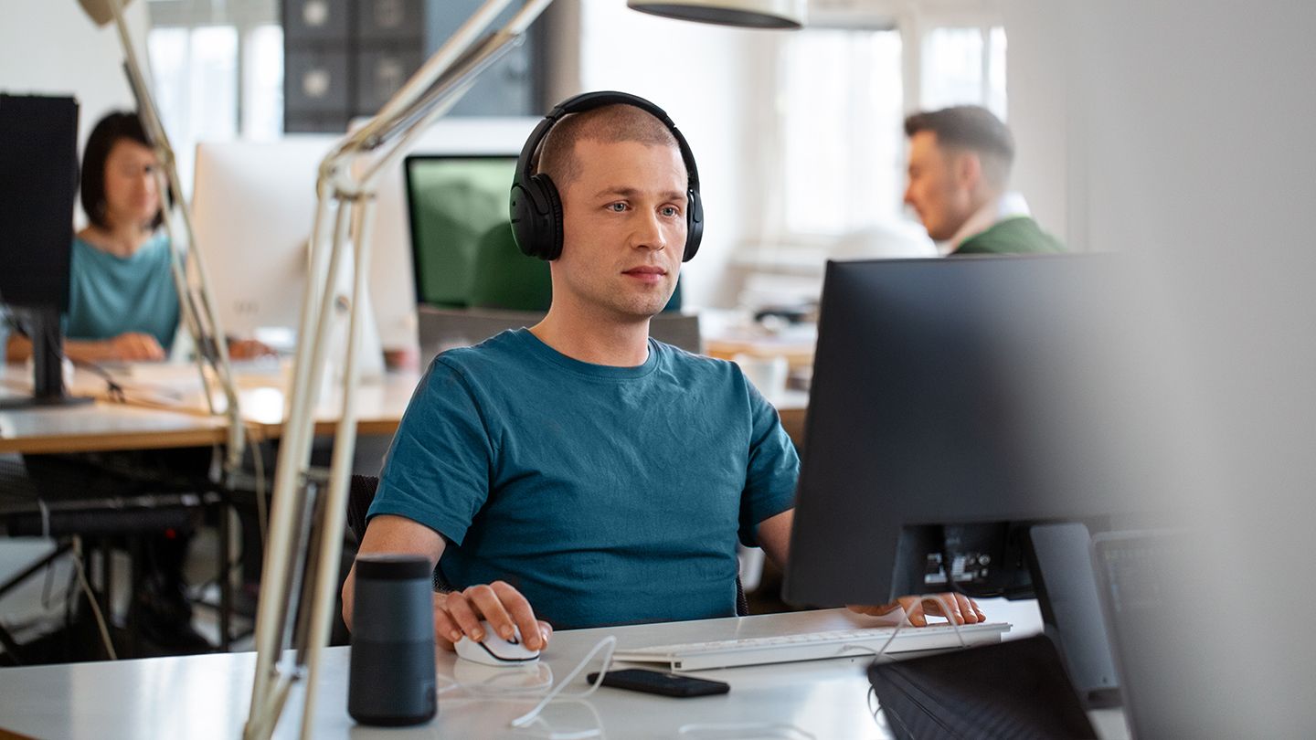 employees sitting at work