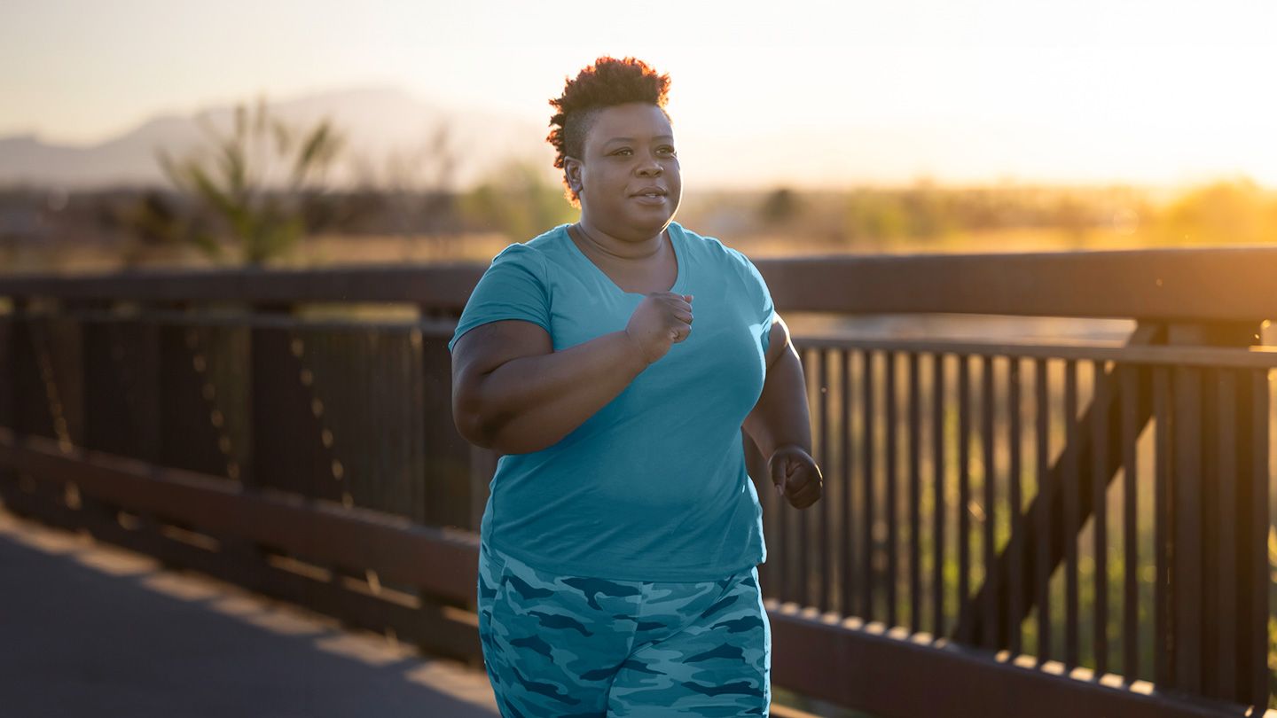 woman running during sunset evening