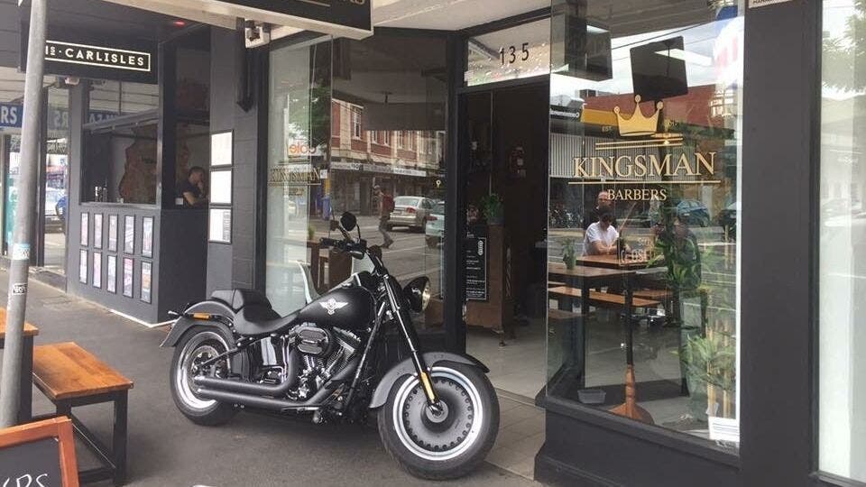Kingsman Barbers on Carlisle St in Balaclava, Melbourne, AU, offers a classic experience opposite Woolworths.
