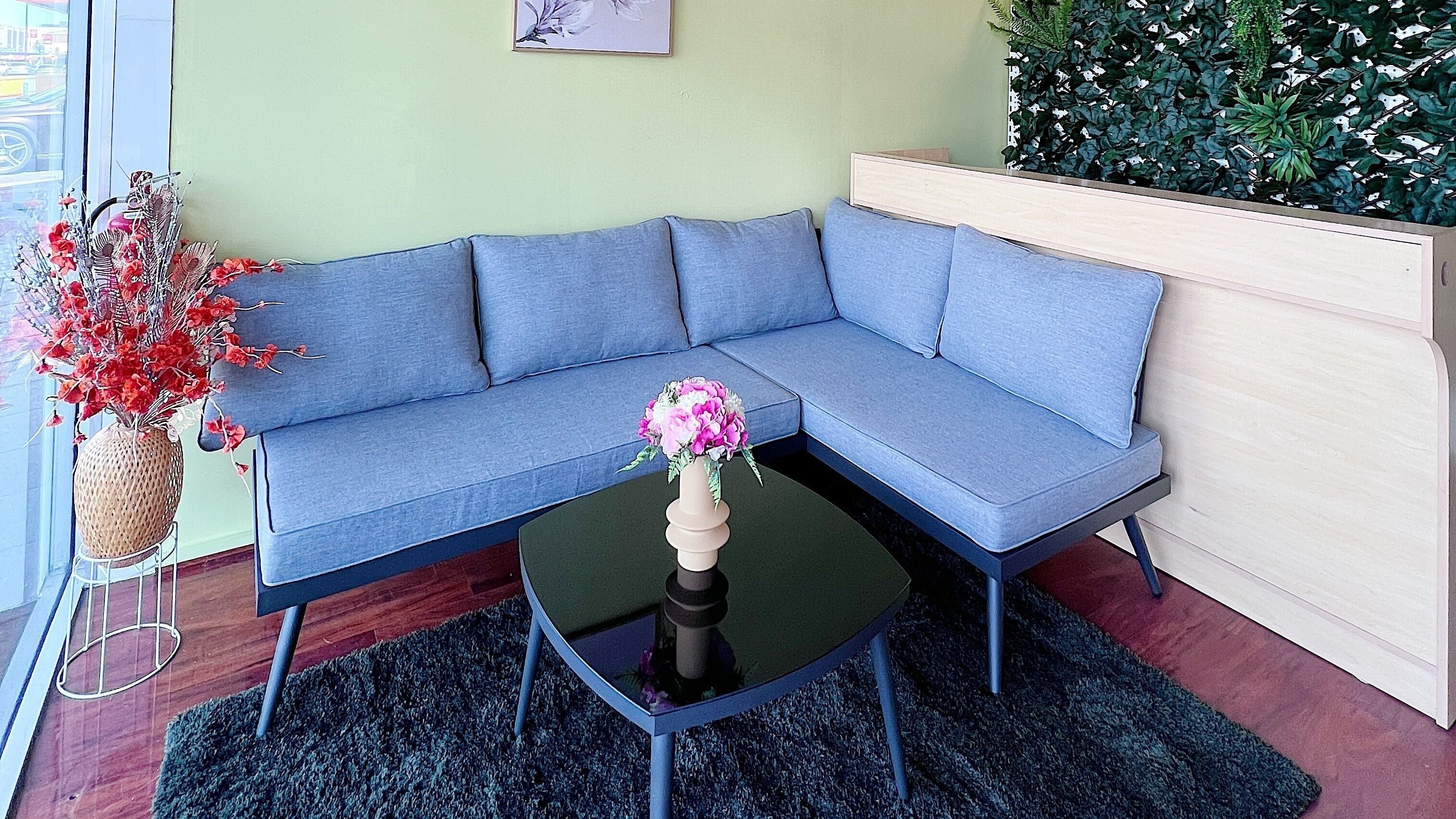 Inviting lounge area at Healthy Hair Wash, Melbourne, Victoria, AU with modern decor.
