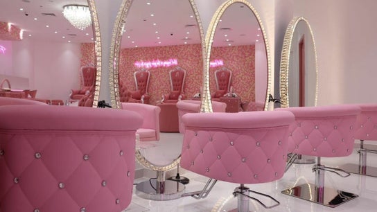 Pink Plastic Women Salon