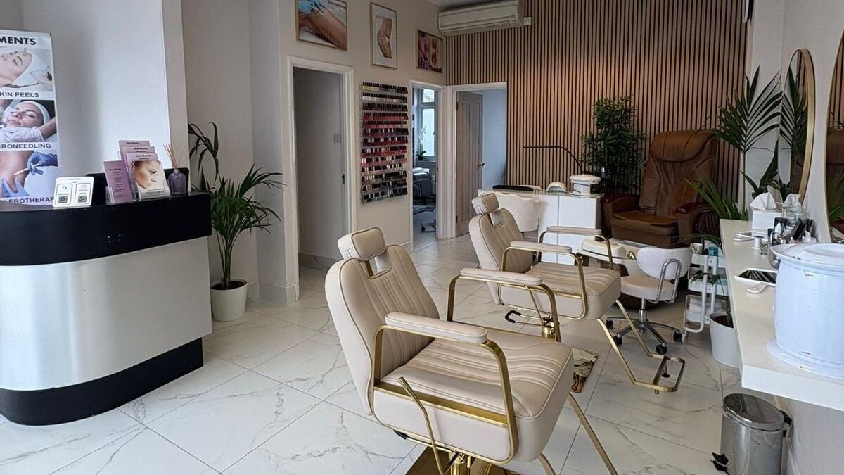 Luxurious seating at Real Beauty Clinic, Hampton, England, GB offering premium beauty treatments.