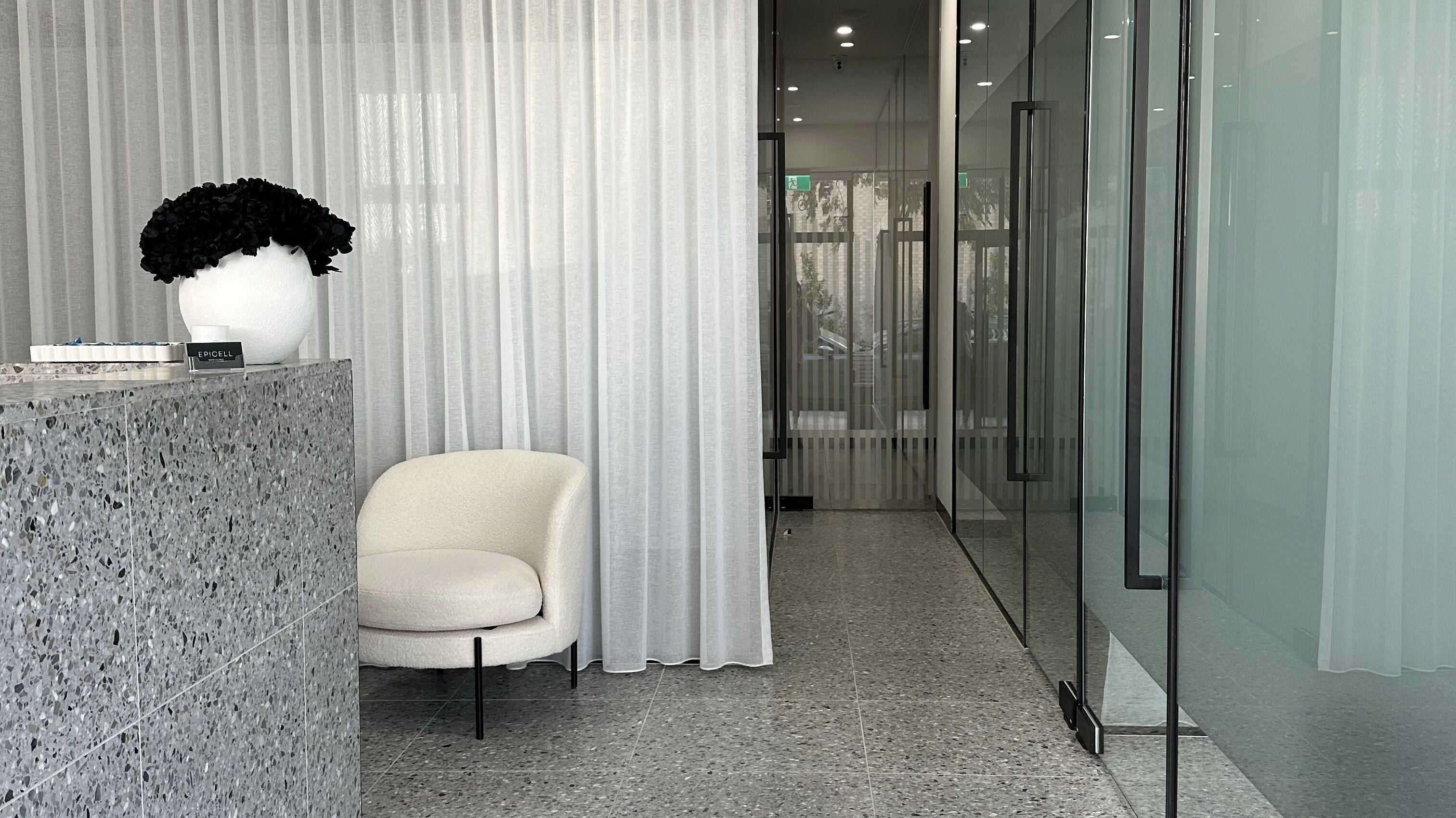 Sculpt Manor's sleek entrance with modern decor in Melbourne, Victoria, AU.