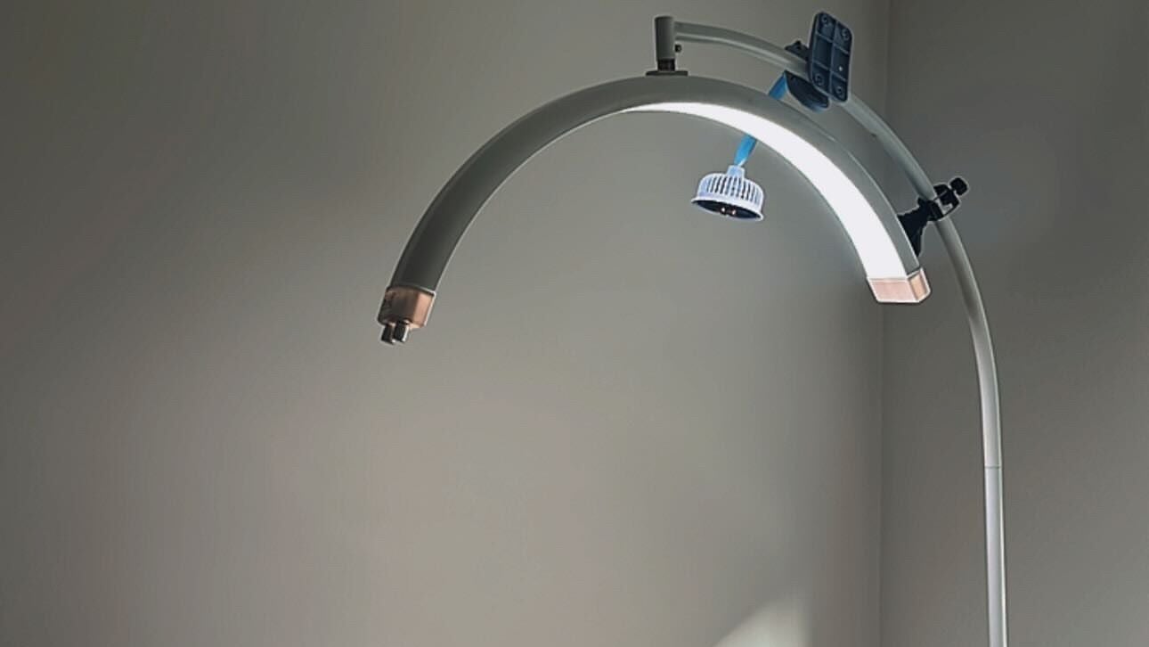 Modern lighting fixture at Dina the Label in Melbourne, Victoria, AU. Enhances beauty and wellness ambiance.