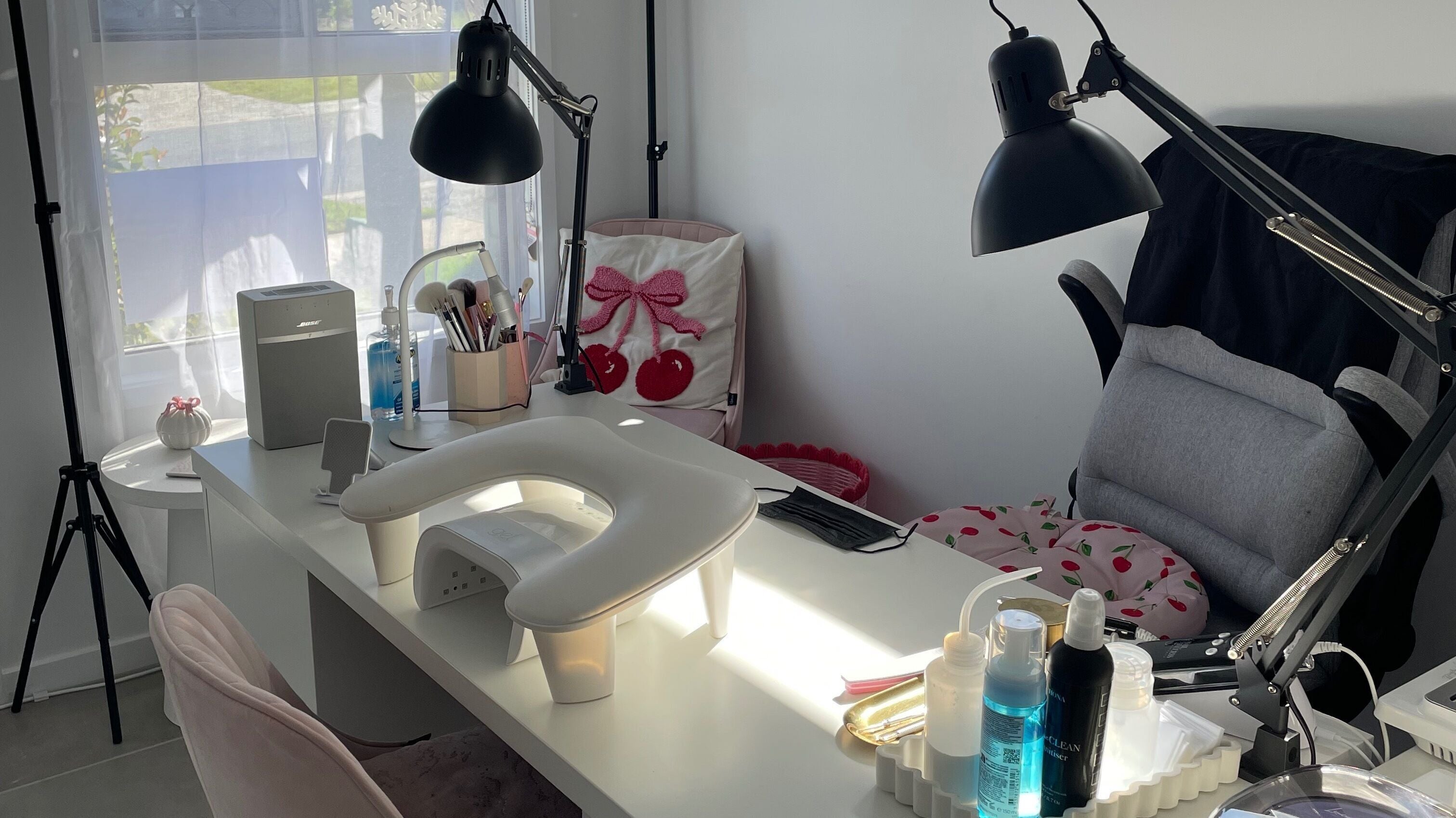 Maddi's Nail Design studio showcasing a chic nail station in Yarrabilba, Queensland, AU.