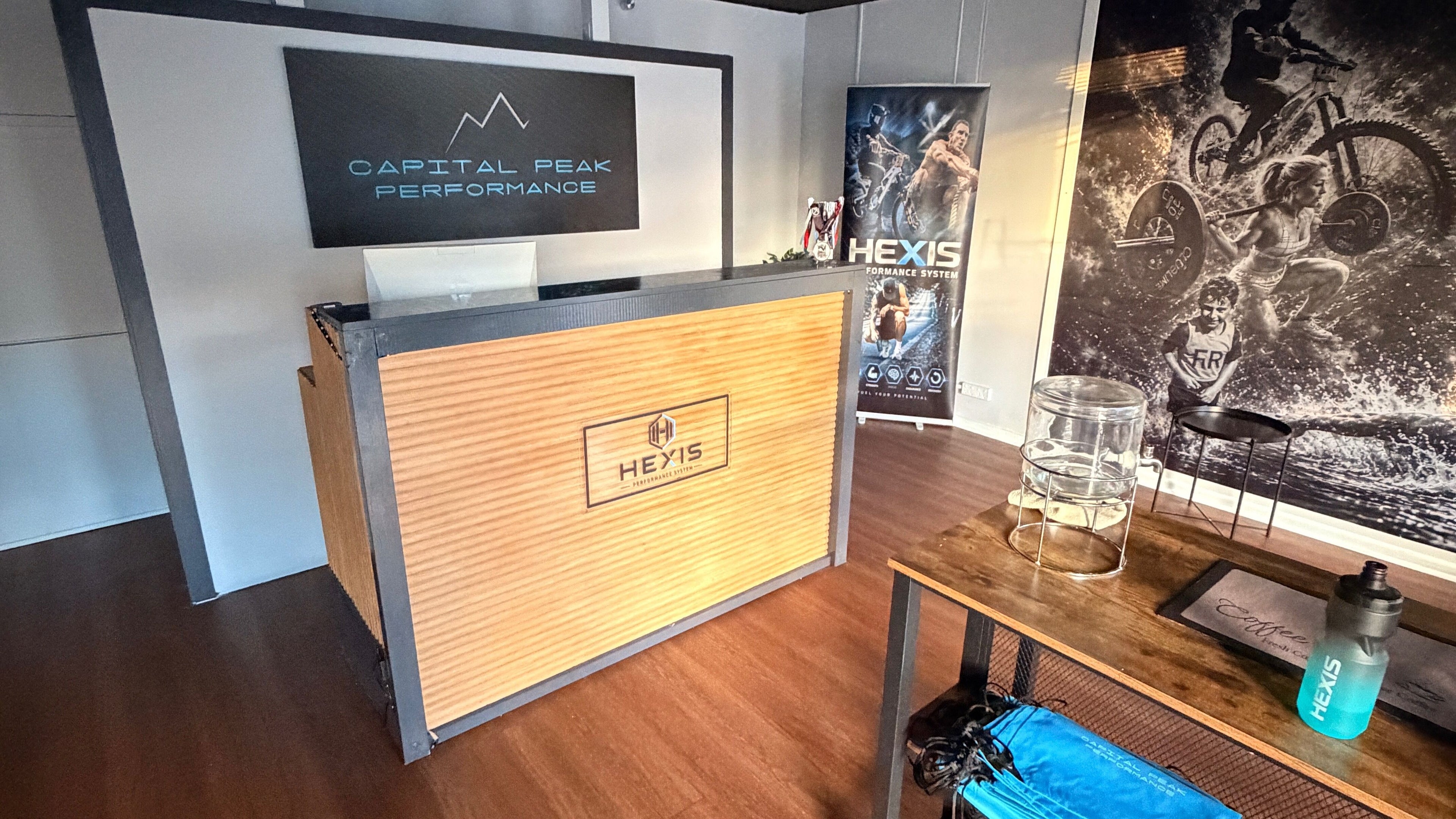 Reception area at Capital Peak Performance Phillip, featuring modern design, Phillip, Australian Capital Territory, AU.