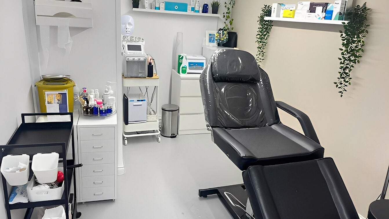 Modern treatment room at Fine Line Studios with sleek design in London, England, GB.