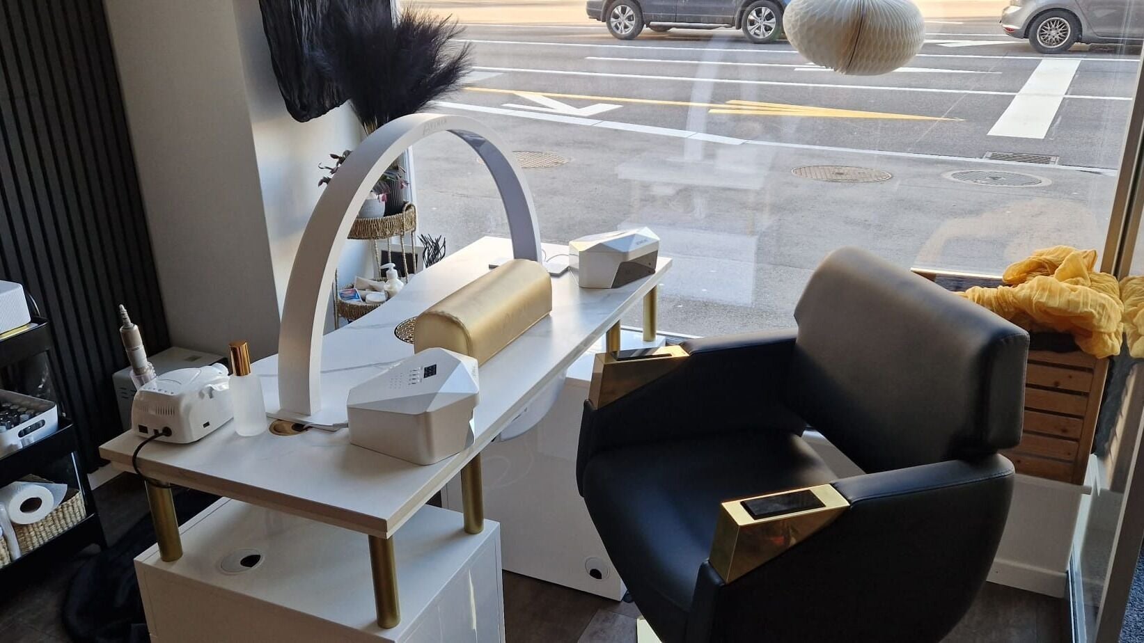 Elegant nail station at Magdalena Nail Artist, Bern, Bern, CH, featuring modern design and comfortable seating.