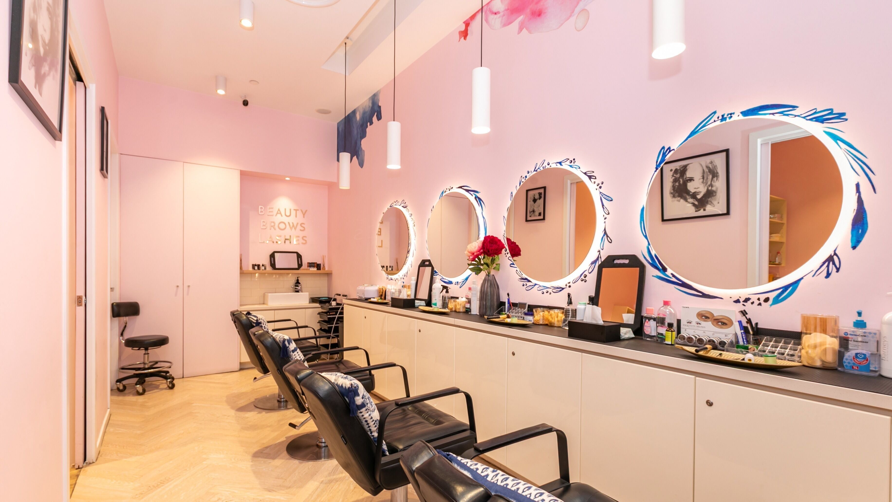Elegant interior of Exquisite Brows and Spa Doncaster in Melbourne, Victoria, AU with sleek design and styling chairs.