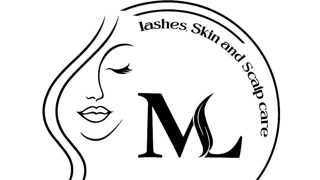 Logo of ML lashes Skin And Scalp Care in Melbourne, Victoria, AU featuring an elegant face silhouette.
