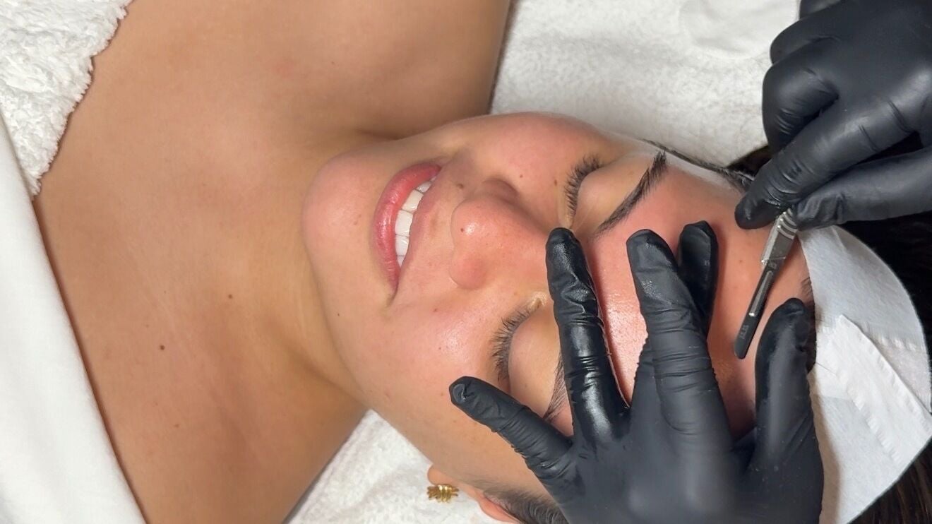 Dermaplaning facial at Sanisknn, Huntington Park, California, US. Experience smooth, radiant skin.