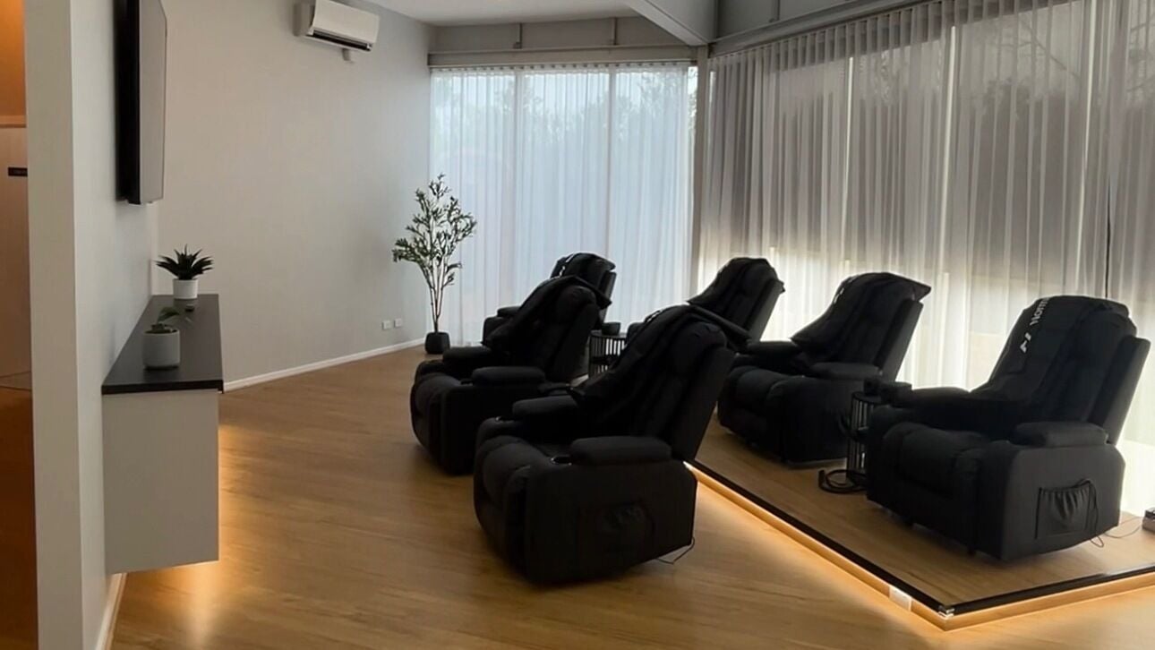 Relaxing massage chairs at Aspire Recovery in Melbourne, Victoria, AU for ultimate comfort and wellness.