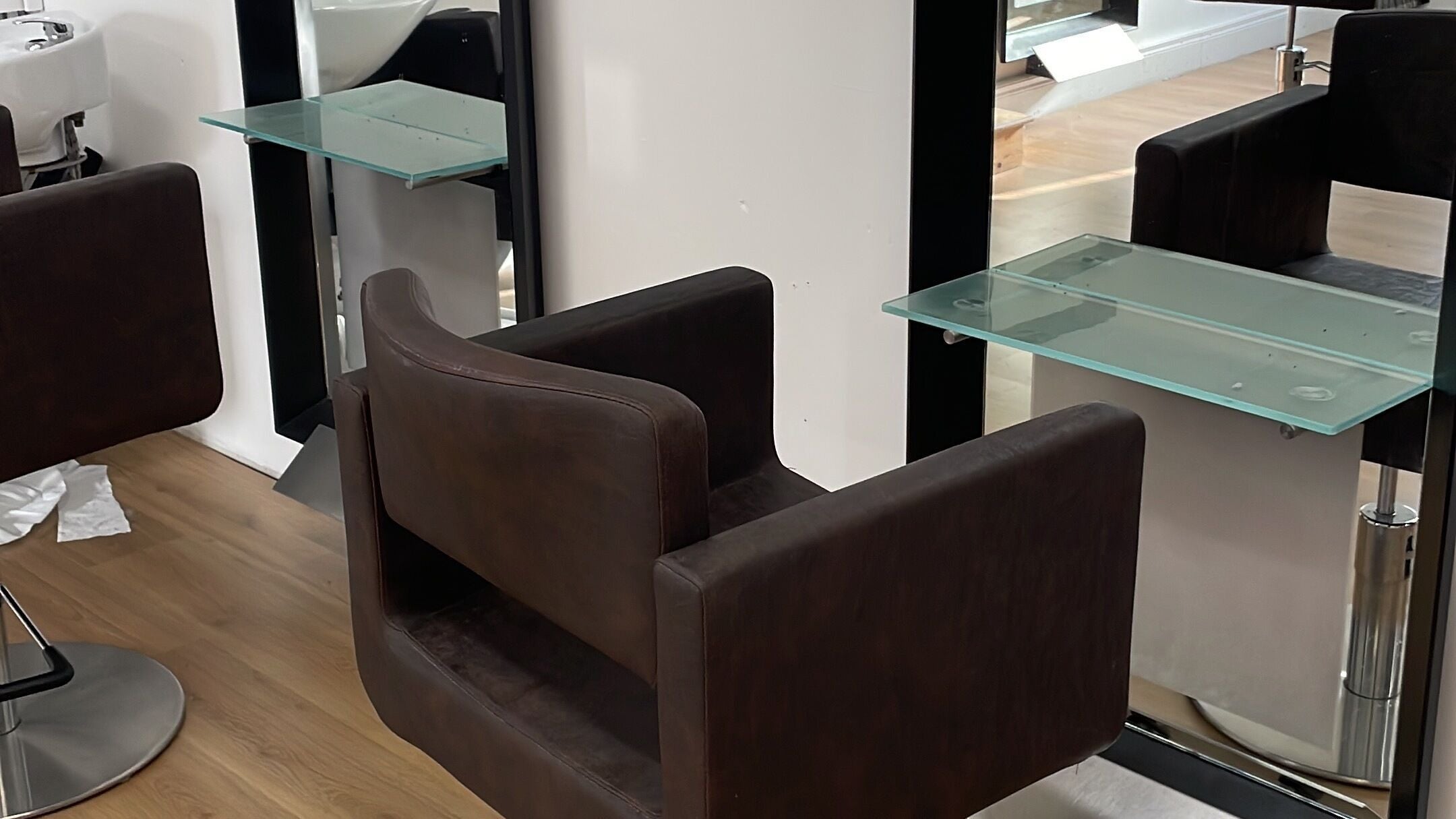 Elegant barber chair at Kildare VL Barber, County Kildare, County Kildare, IE, showcasing sleek design and comfort.
