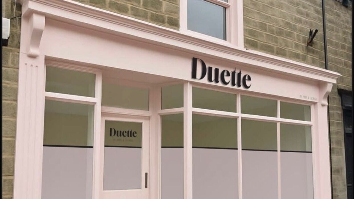 Exterior view of Duette in Chapel-en-le-frith, England, GB showcasing its elegant storefront design.