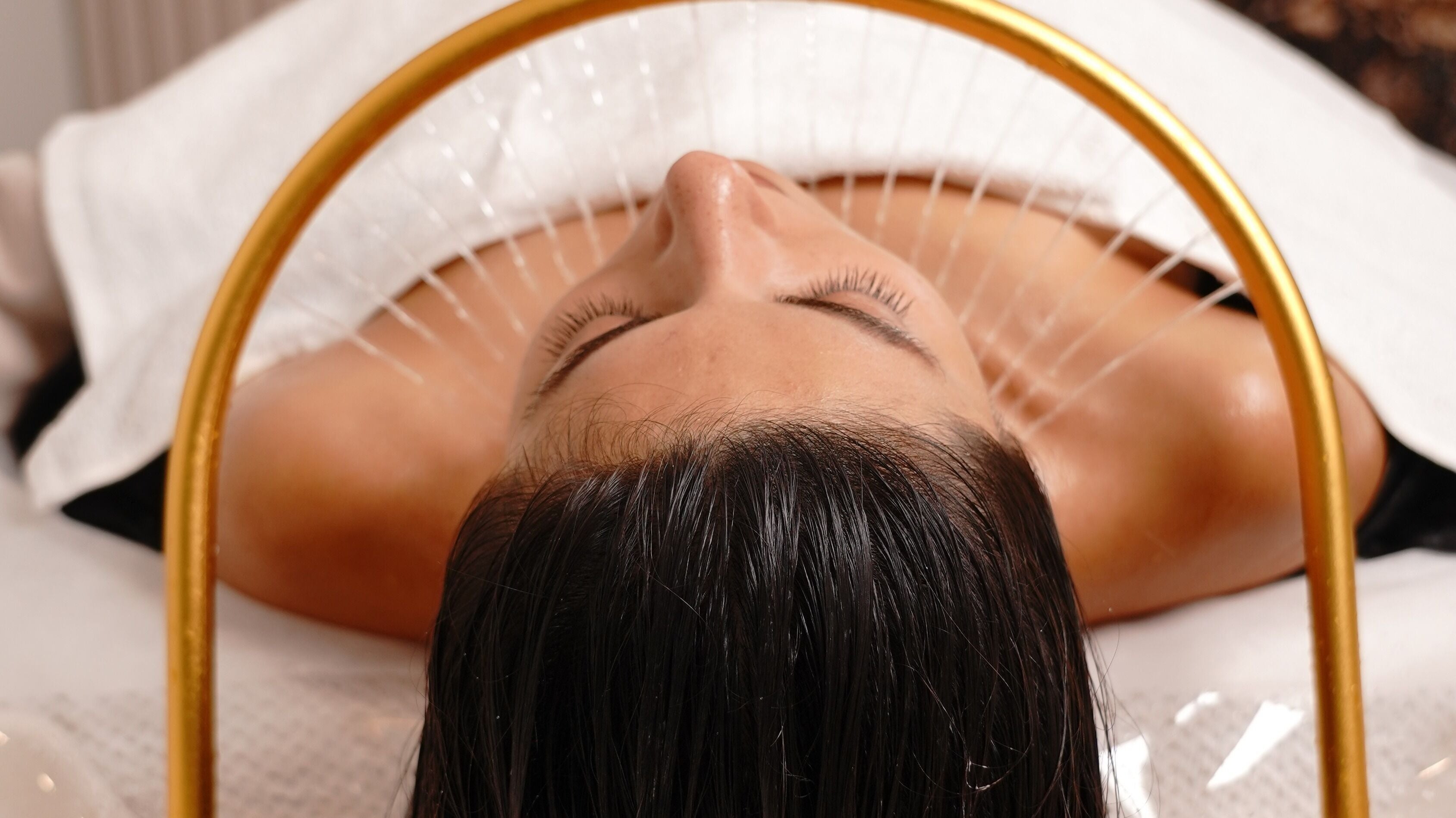 A relaxing wellness treatment at BB Media, Markham, Ontario, CA, showcasing a serene spa experience.