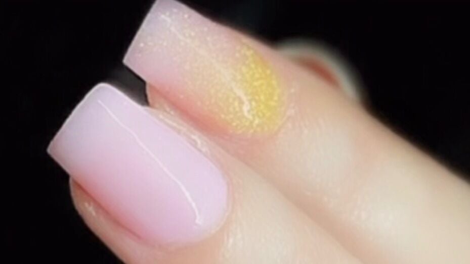 Elegant pink and yellow nails at Nail Me Pretty AU | Tarneit Nails & Lashes, Melbourne, Victoria, AU.