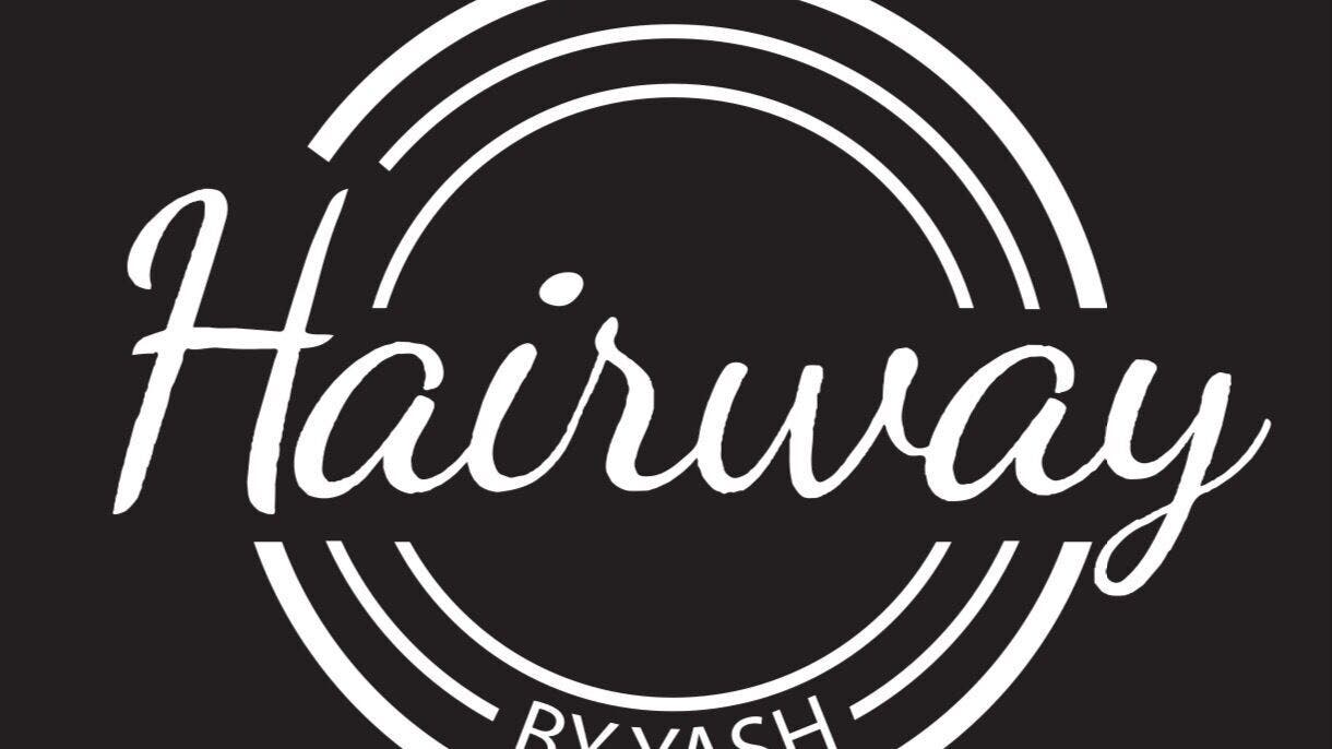 Hairway By Yash Fountain Gate logo in Narre Warren, Victoria, AU features stylish white typography on black background.