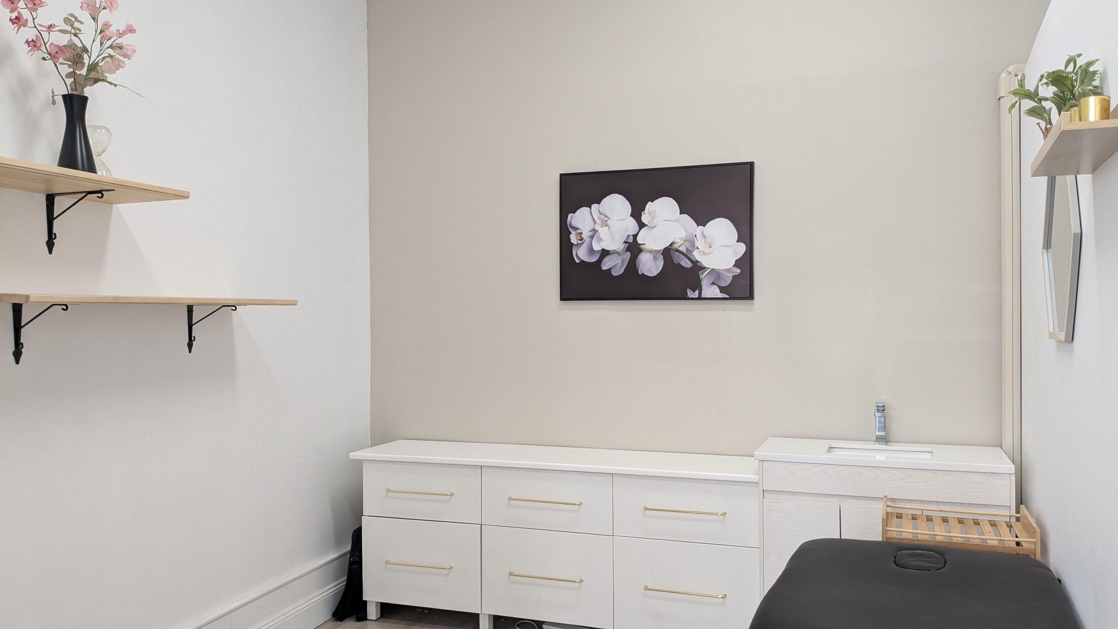 Elegantly designed room at Brow by Design, Bentleigh East, Victoria, AU featuring a serene white-toned interior.