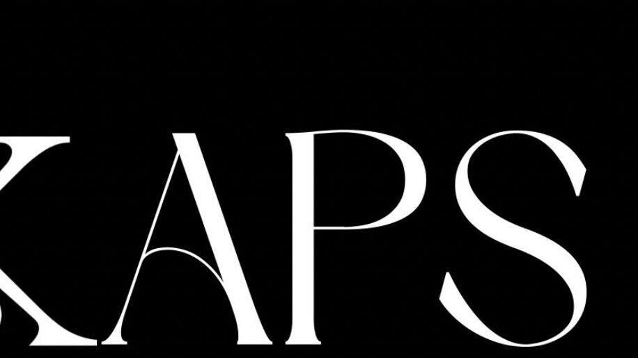 Elegant KAPS logo on black background for KAPS MILANO GLOW STUDIO in Milano, Lombardia, IT.